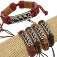 Leather Fashion Geometric bracelet  Fourcolor ropes are made NHPK1675Fourcolor ropes are madepicture10